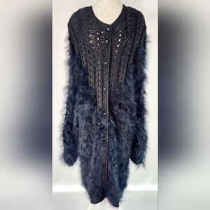 Rabbit fur cardigan
